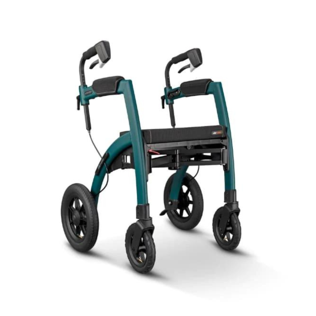 Rollz Motion Performance Lightweight Hybrid Transport Chair Rollator - Senior.com Hybrid Transport Chair/Rollators